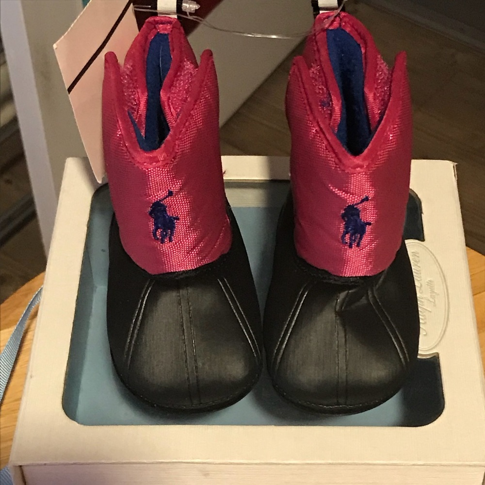 Infant Polo Winter boots Pink and Black